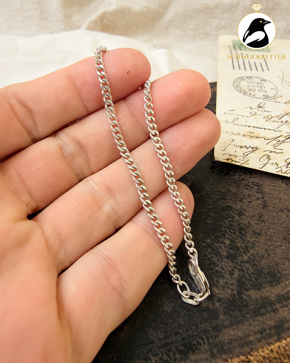 Panzerarmband aus 925 Silber, 19cm