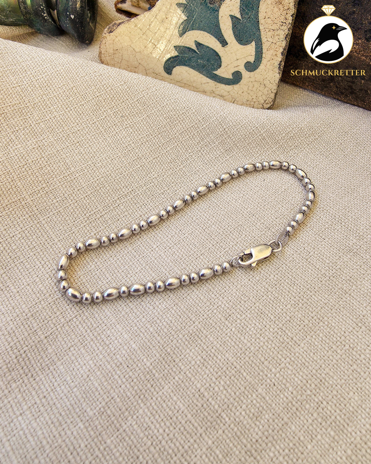 925 Silber Kugelarmband, 18,5cm