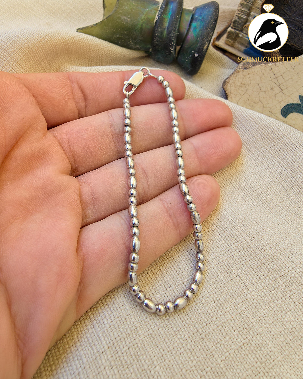 925 Silber Kugelarmband, 18,5cm