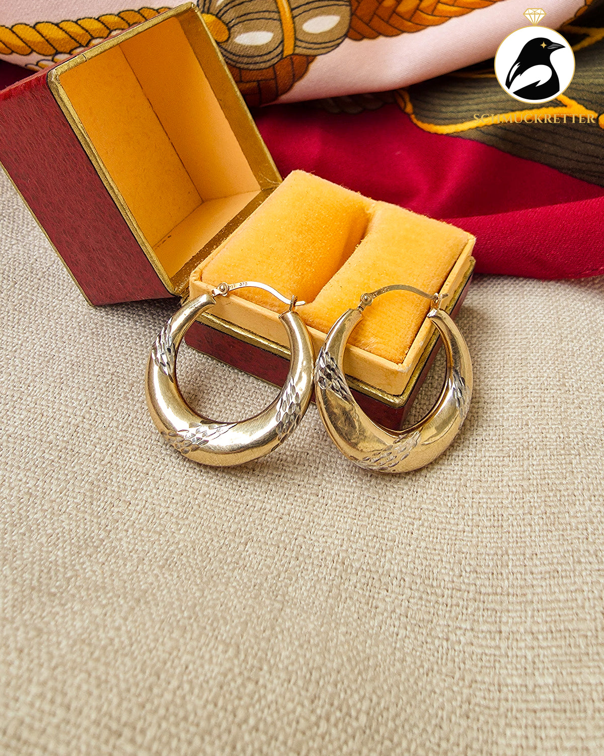 Creolen aus 375 Gold, bicolor - *Anmerkung beachten*