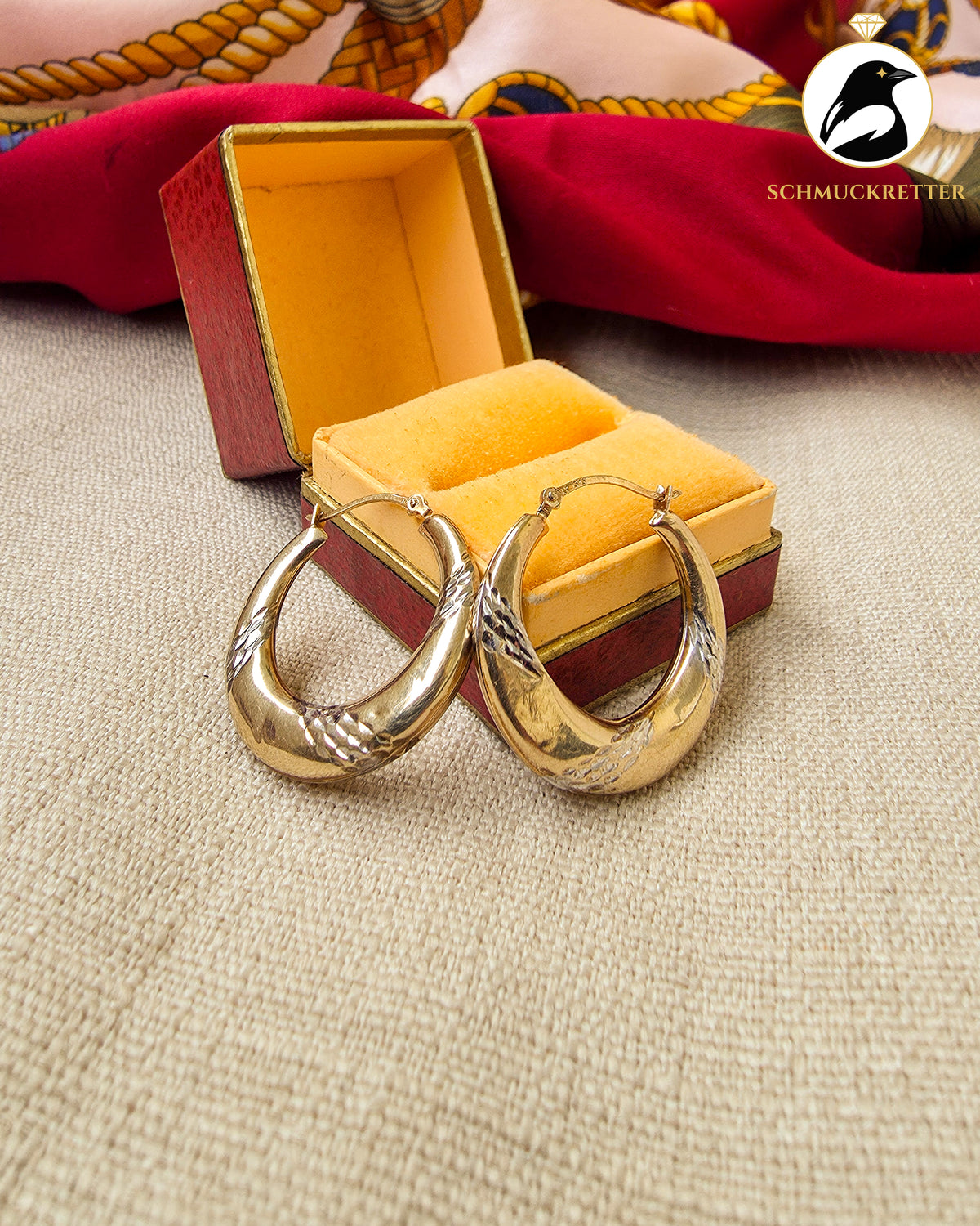 Creolen aus 375 Gold, bicolor - *Anmerkung beachten*
