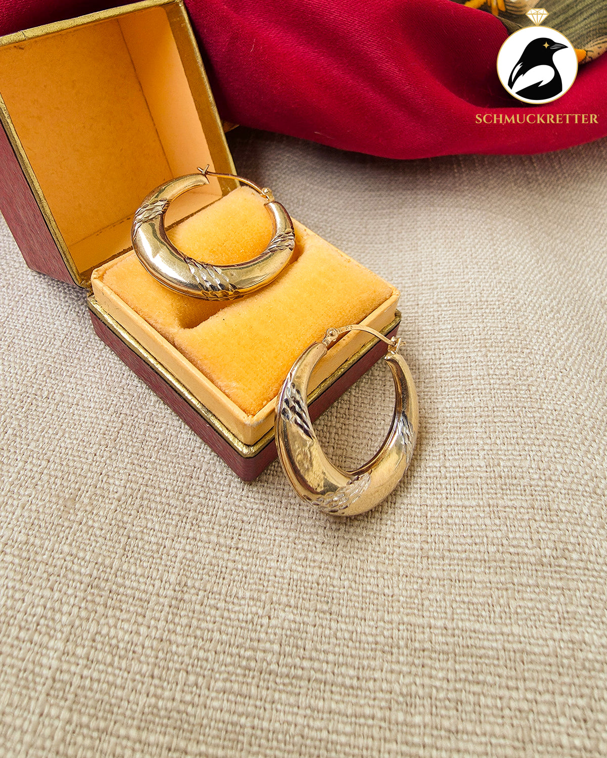 Creolen aus 375 Gold, bicolor - *Anmerkung beachten*