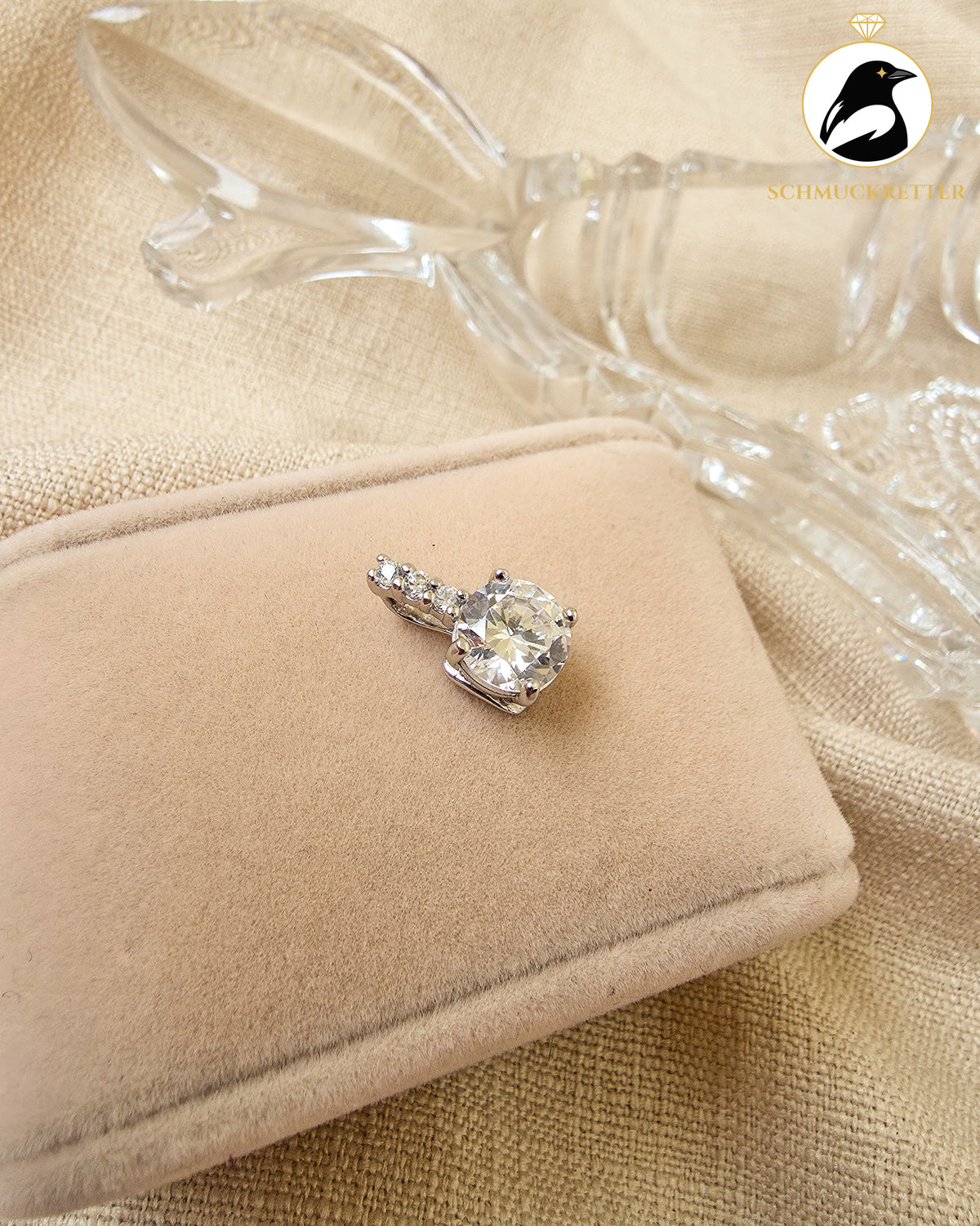 Diamonique-Anhänger mit Zirkonia aus 925 Silber