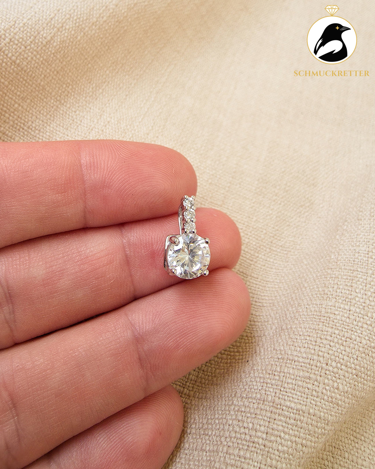 Diamonique-Anhänger mit Zirkonia aus 925 Silber