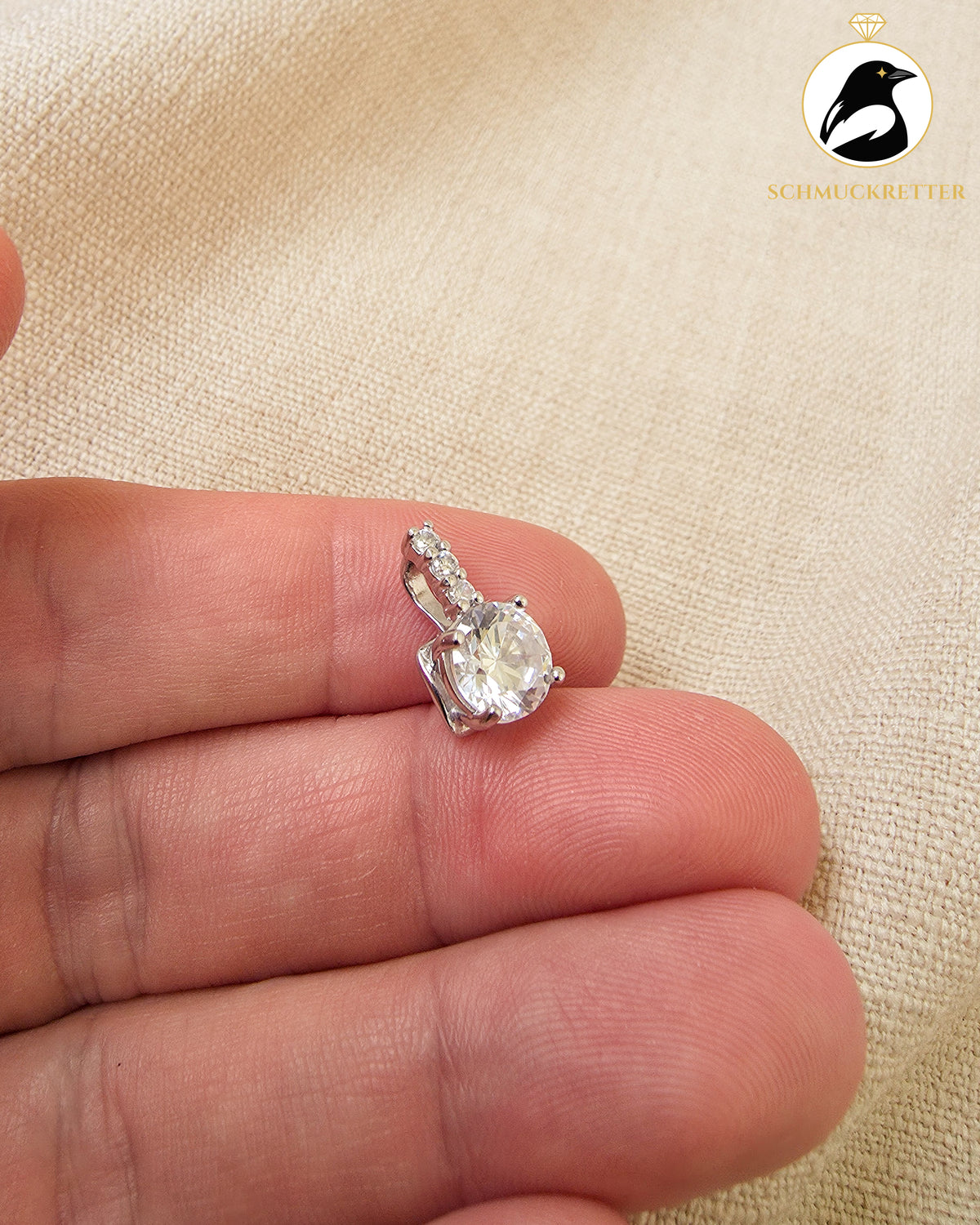 Diamonique-Anhänger mit Zirkonia aus 925 Silber