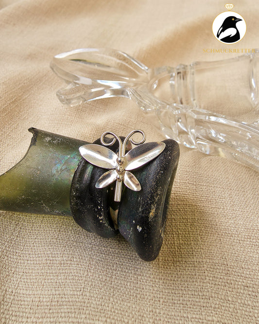 Polnische Vintage-Schmetterlingsbrosche aus 800 Silber │mit Originaletikett