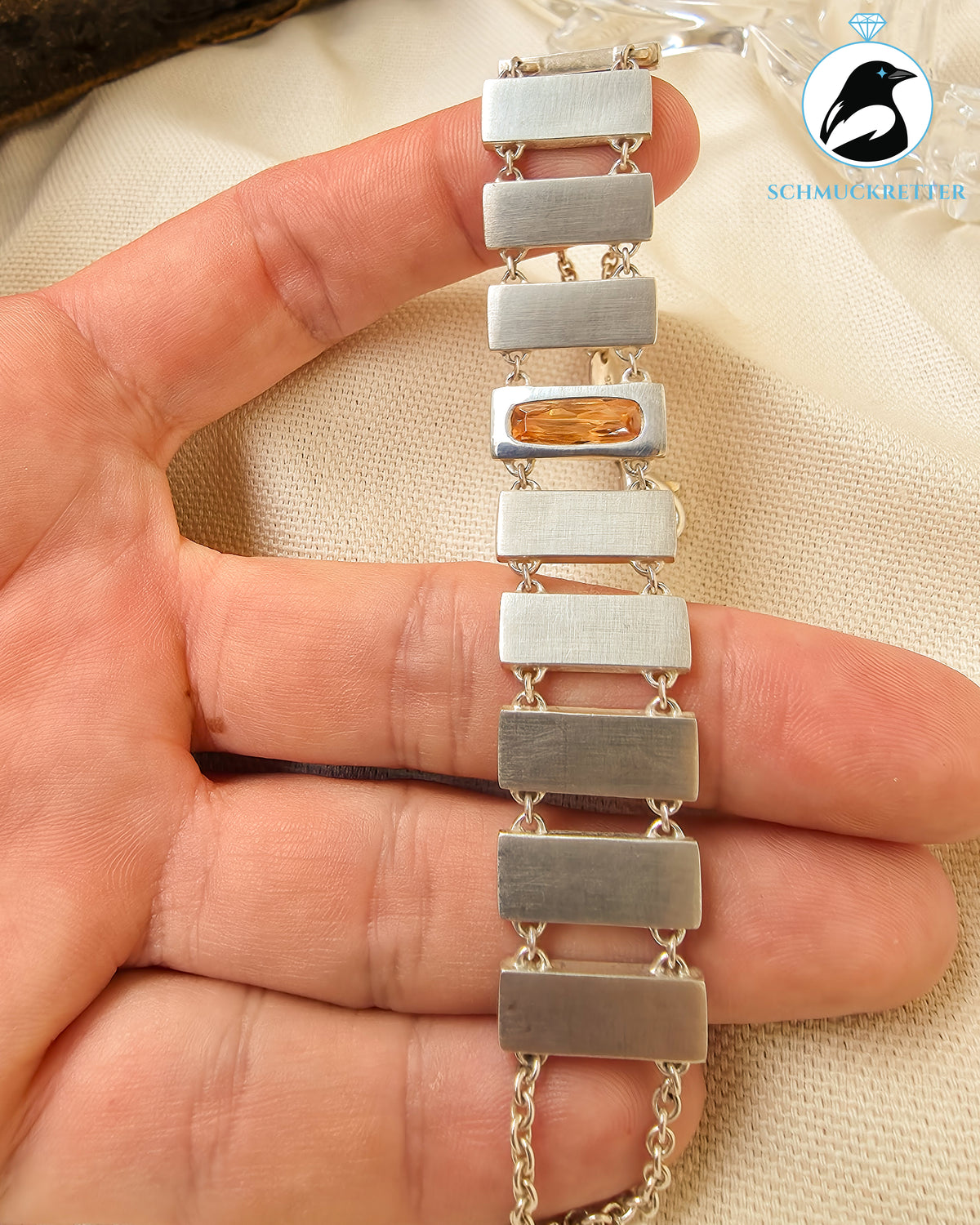 Silver Bridge│Massives Armband mit Zirkonia von Esprit