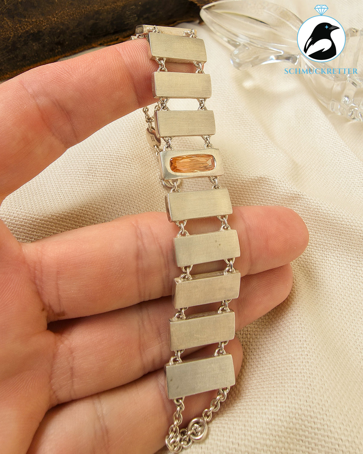Silver Bridge│Massives Armband mit Zirkonia von Esprit