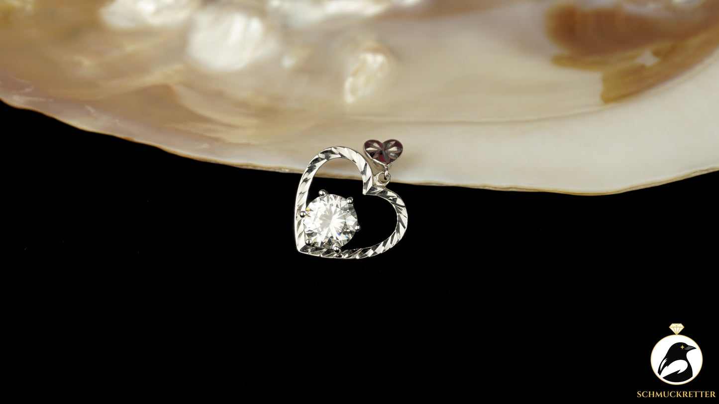 Herz-Anhänger von Diamonique aus 925 Silber