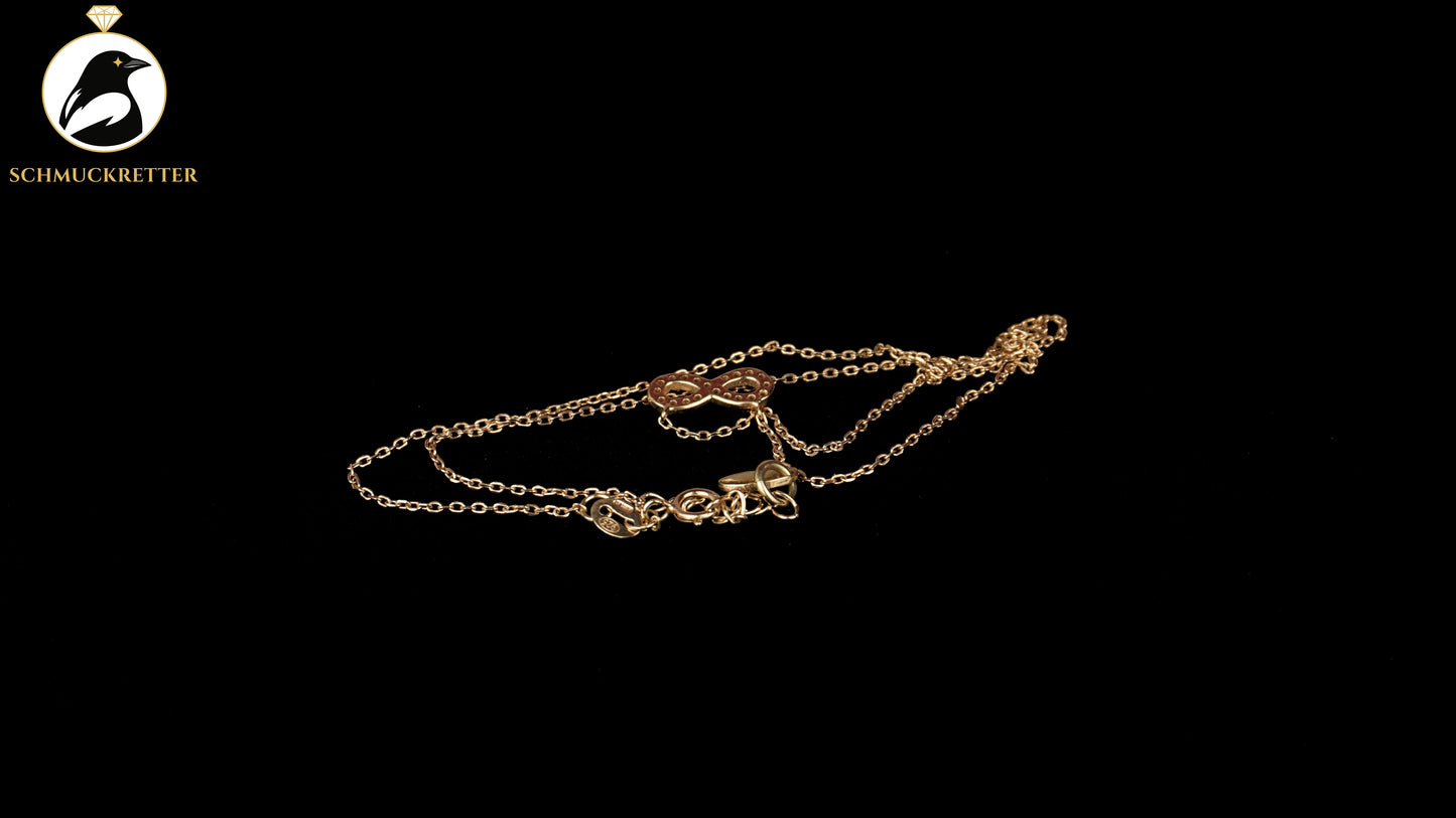 Rosévergoldetes 925 Silber Collier mit Unendlichkeitszeichen
