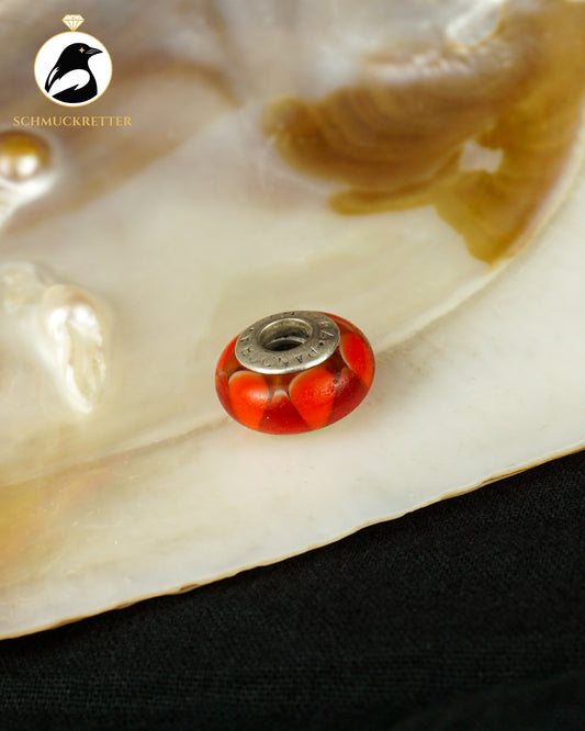 PANDORA Bead aus 925 Silber mit Muranoglas, rot