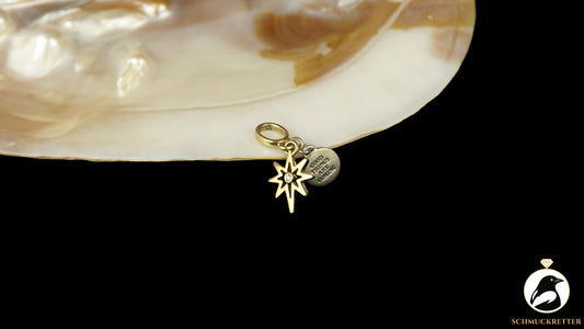 Anhänger von Pandora - teils 925 Silber, teils vergoldetes Metall