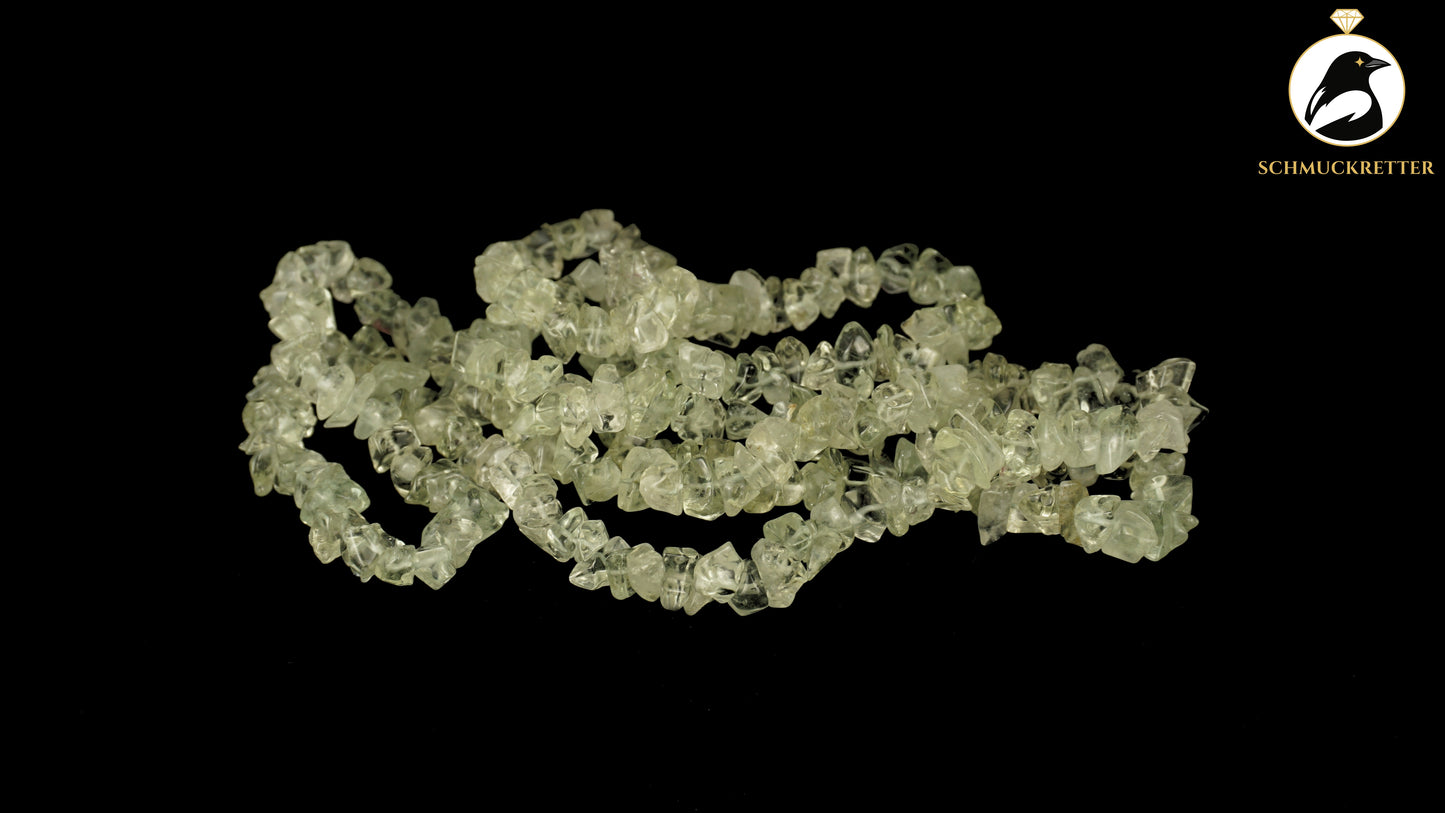 Endloskette aus hellgrünen Fluoritsplittern