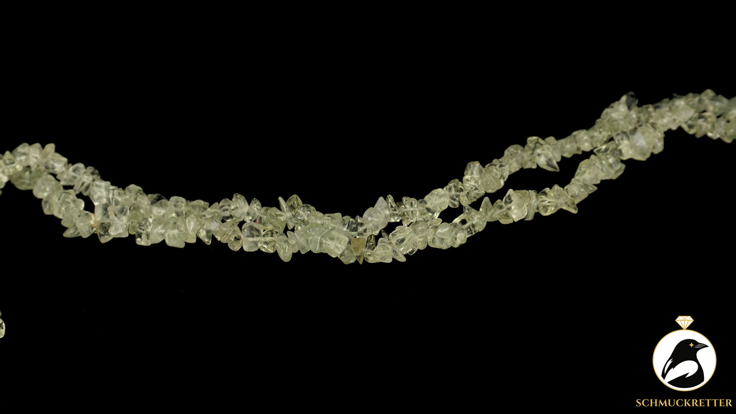 Endloskette aus hellgrünen Fluoritsplittern