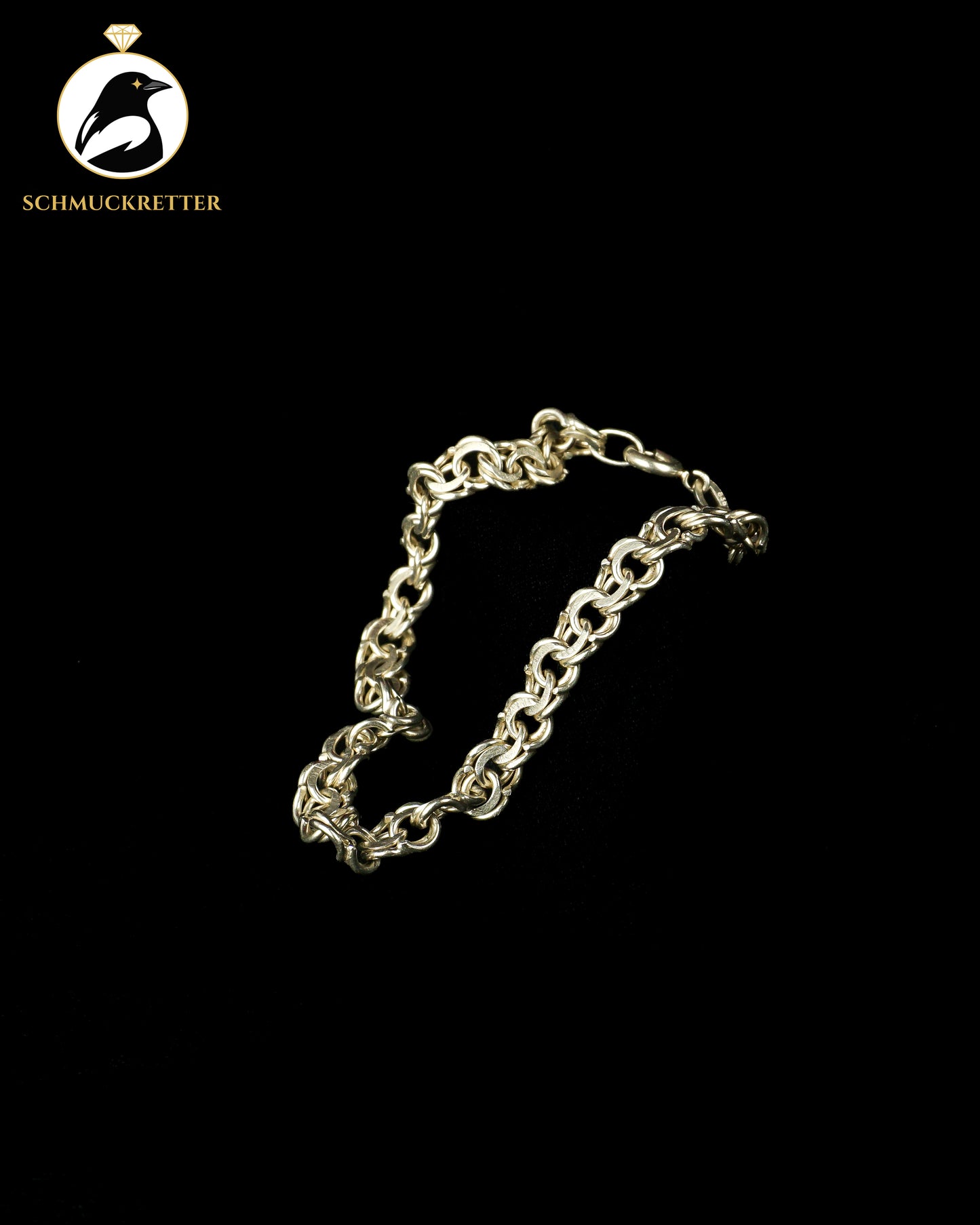 Doppelankerarmband aus 835 Silber - 19,5cm