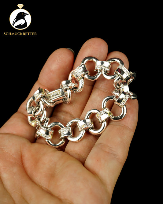 Grossé - Rhodiniertes Armband mit Strasssteinen