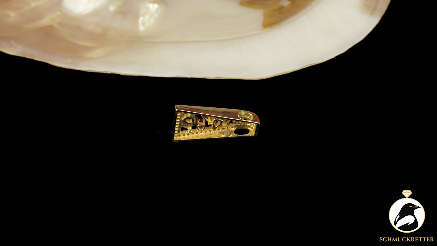 585 Gold Anhänger mit bunten Zirkonia aus Istanbul