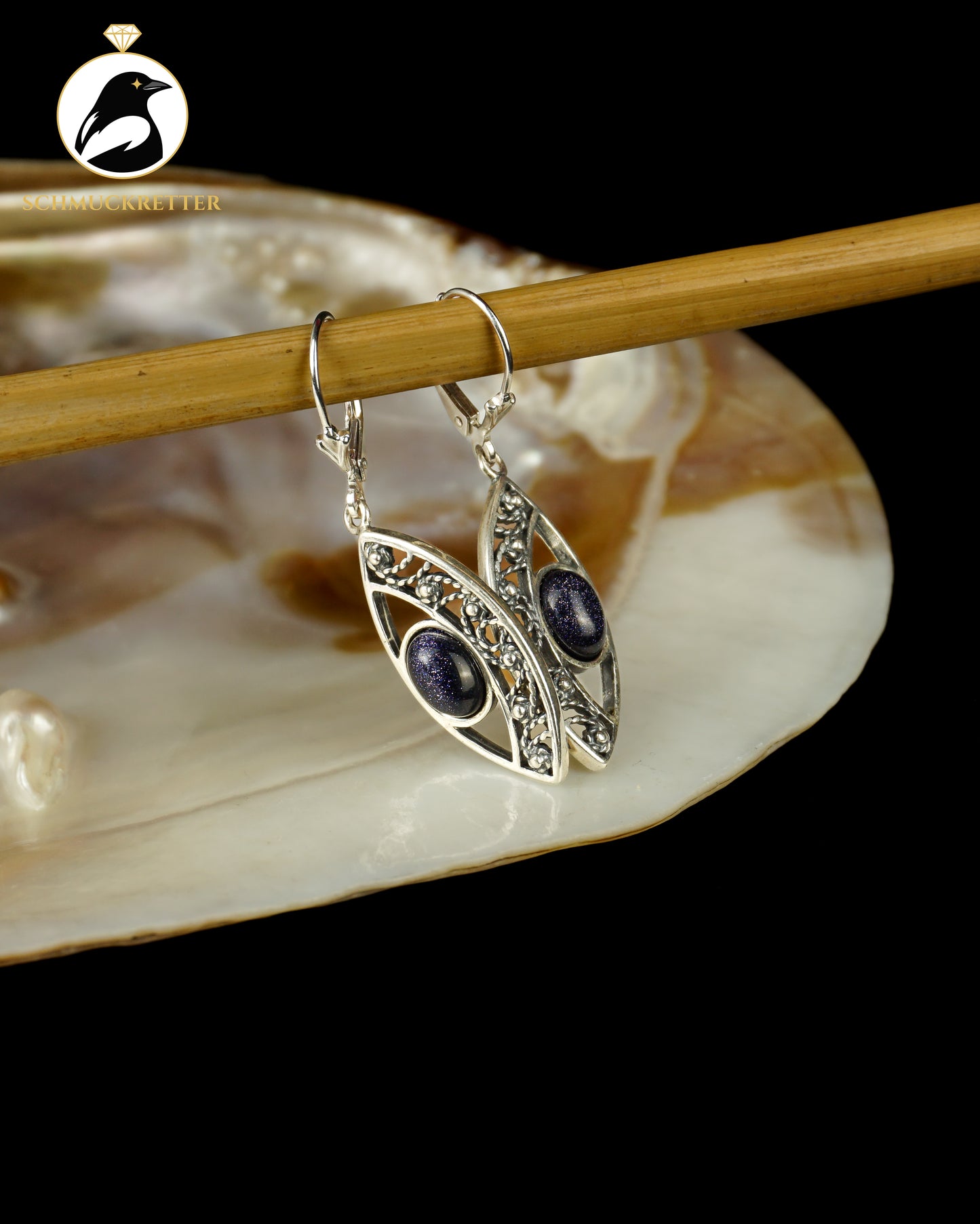 Blaufluss Ohrringe aus 925 Sterling Silber