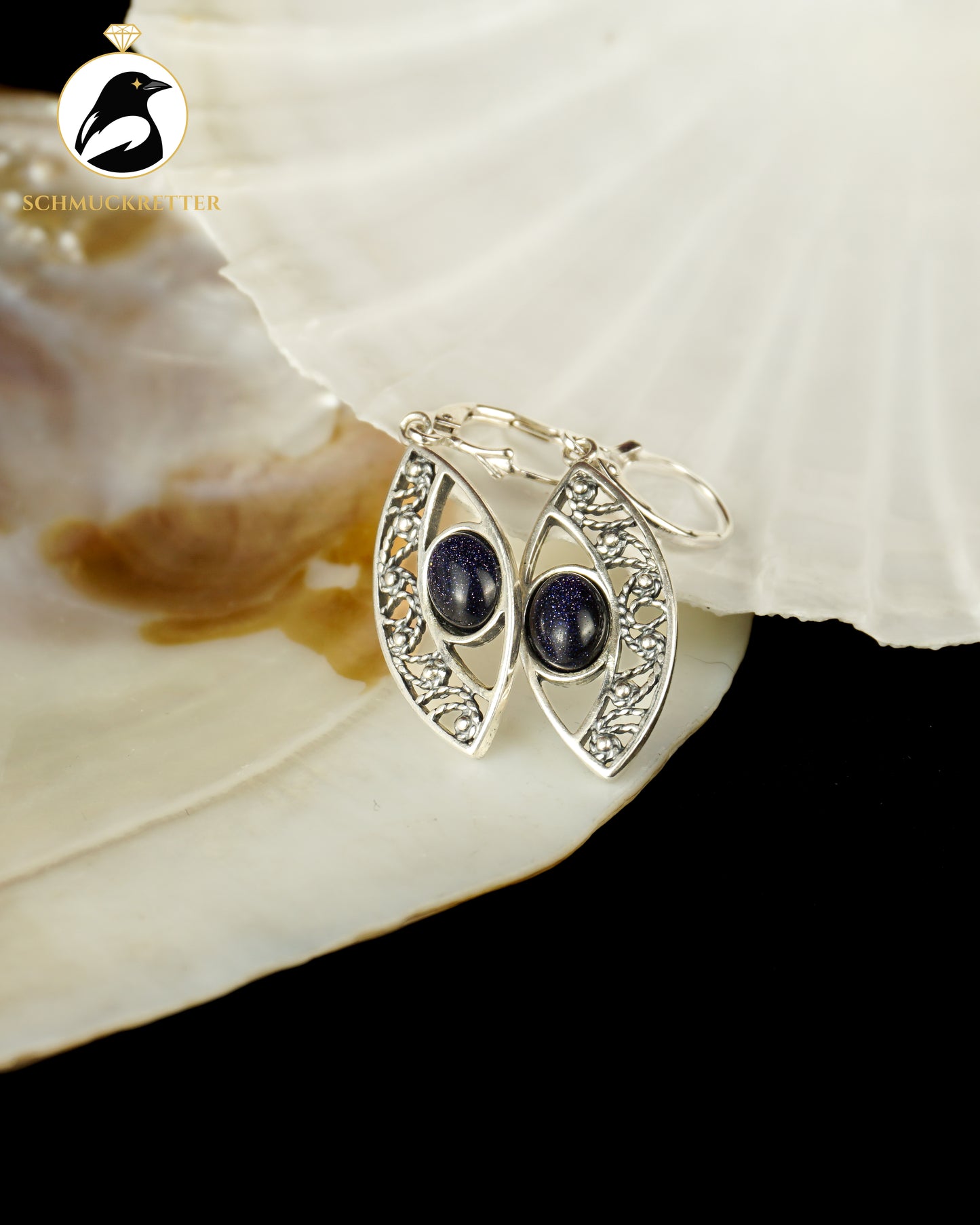Blaufluss Ohrringe aus 925 Sterling Silber