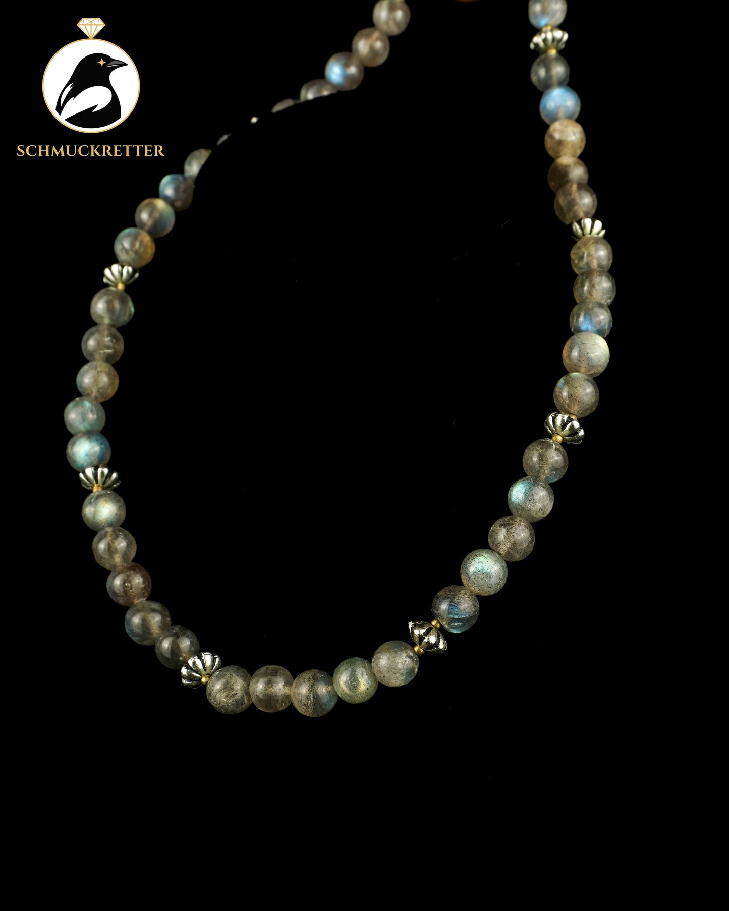 Labradoritkette mit 925 Silber Verschluss