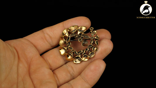 Renmoosblüte - Vintage Brosche aus Bronze, vermutlich Hannu Ikonen, SALE