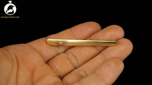 Krawattenklammer aus 333 Gold von Ferdinand Zerrenner, Pforzheim