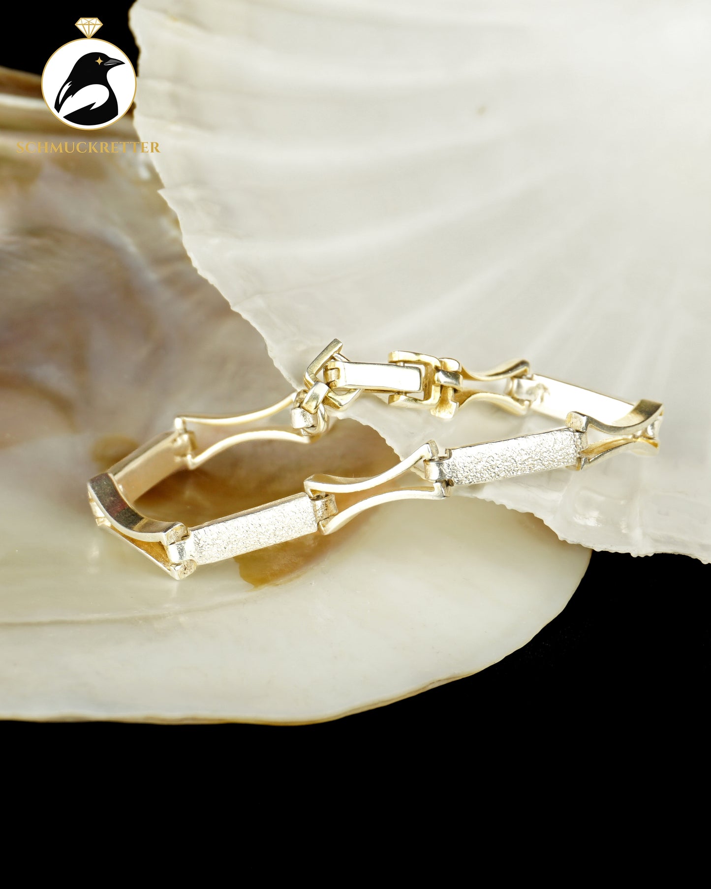 Armband aus 925 Silber, bicolor