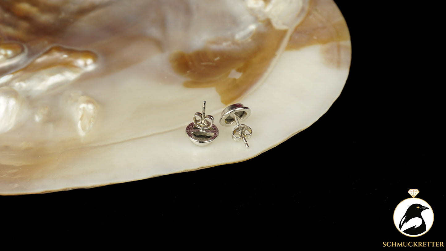 Opal Ohrstecker aus 585 Weißgold