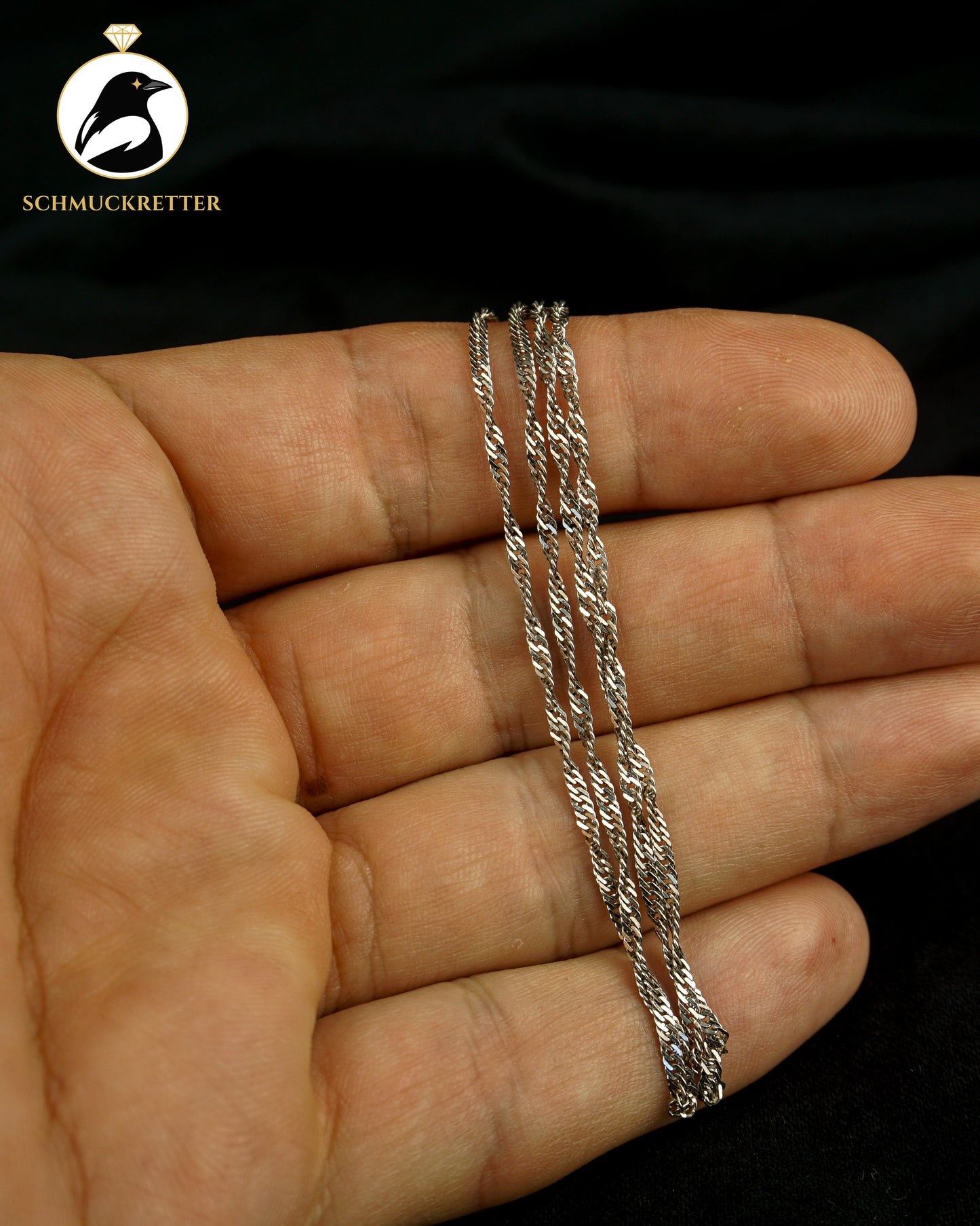 925 Silber Singapurkette, 39cm
