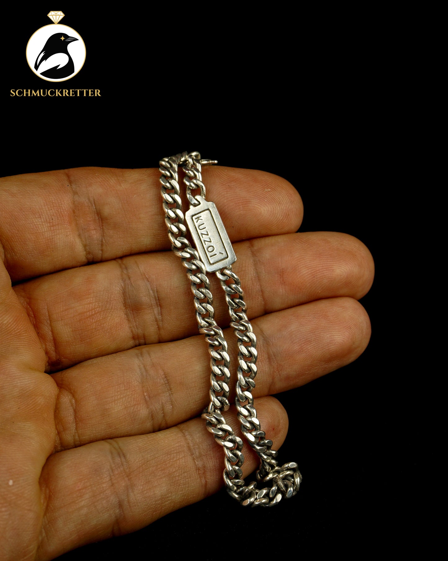 KUZZOI Panzerarmband aus 925 Silber