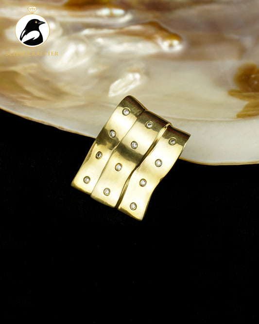Goldwelle - Großer 333 Gold Anhänger mit Zirkonia
