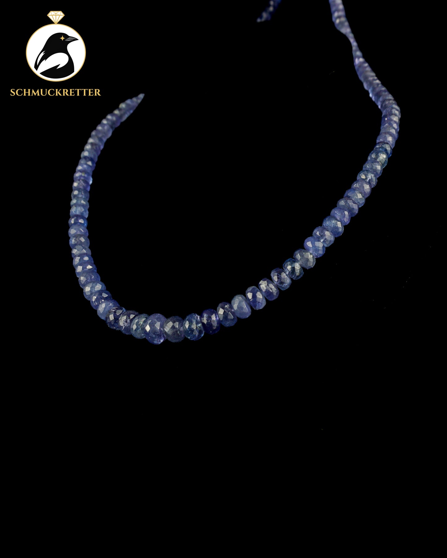 Harry Ivens Tansanitkette mit 925 Silber Magnetverschluss - circa 160 Karat