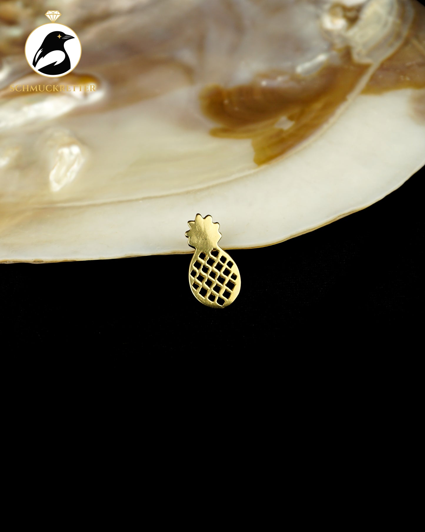 Ananas Anhänger aus vergoldetem 925 Silber