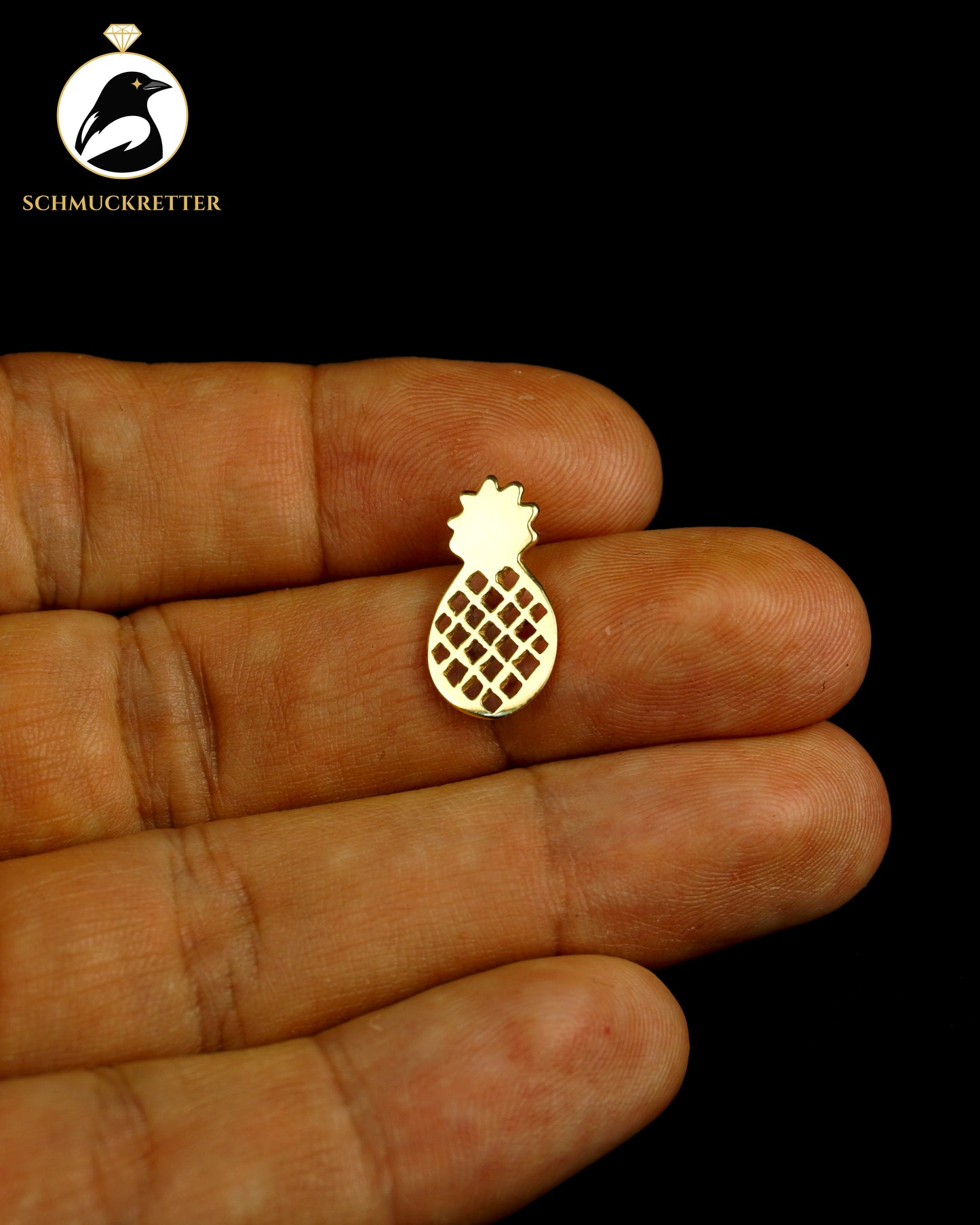 Ananas Anhänger aus vergoldetem 925 Silber