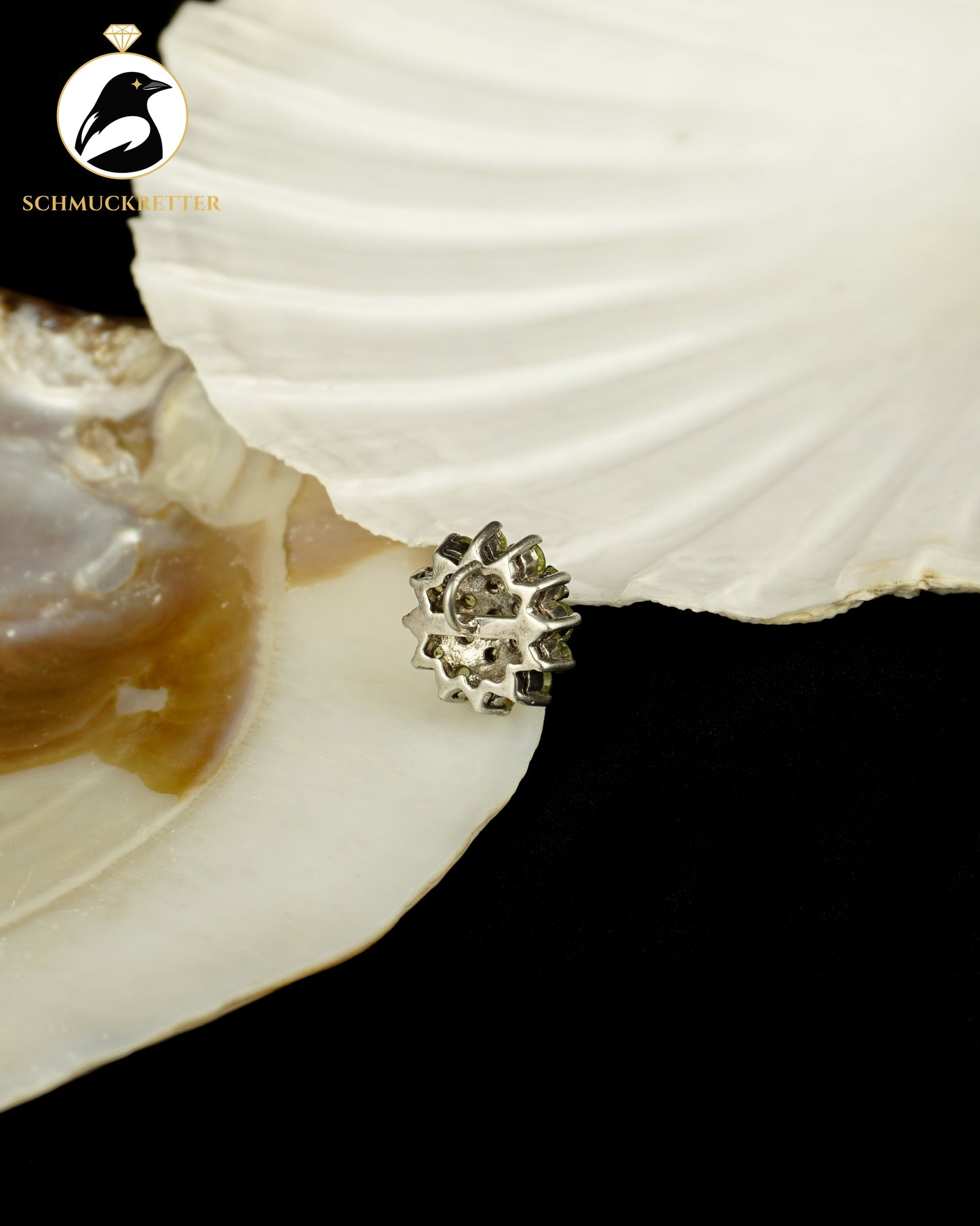 925 Silber Cluster-Anhänger mit Peridot