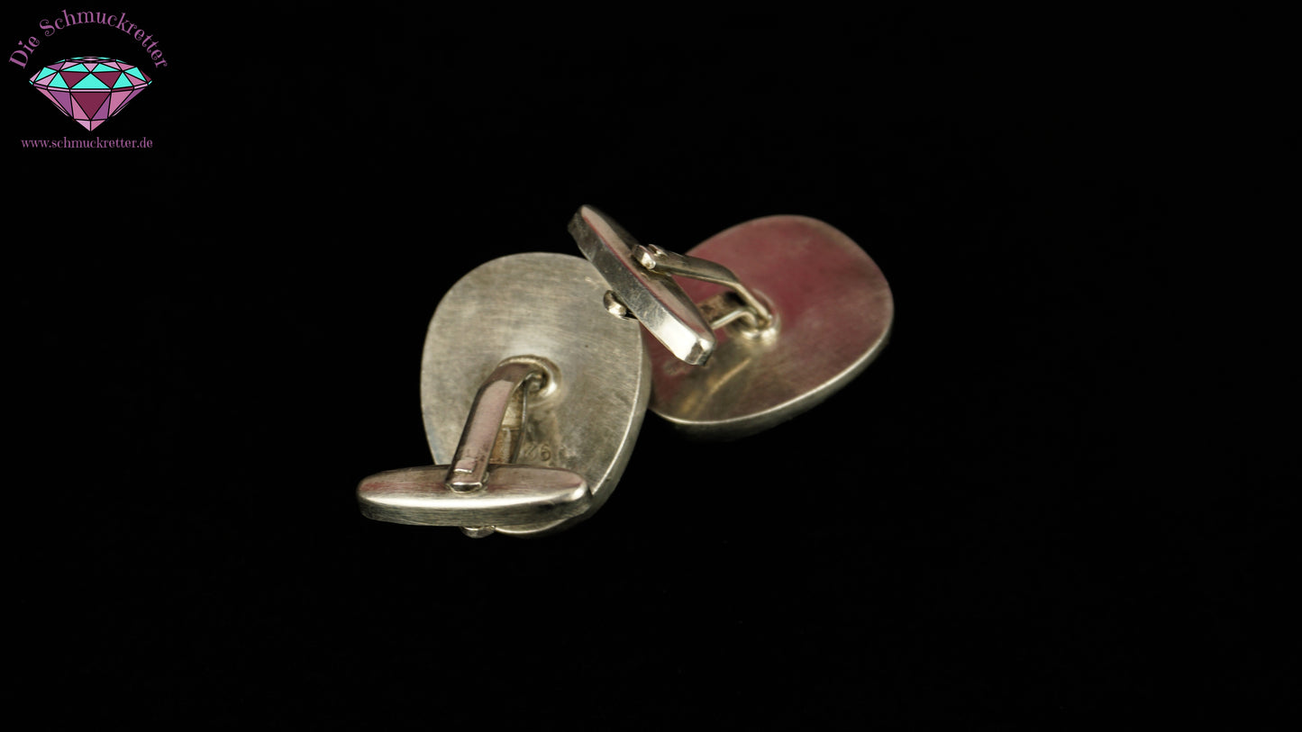 925 Silber Manschettenknöpfe mit Bernstein, SALE