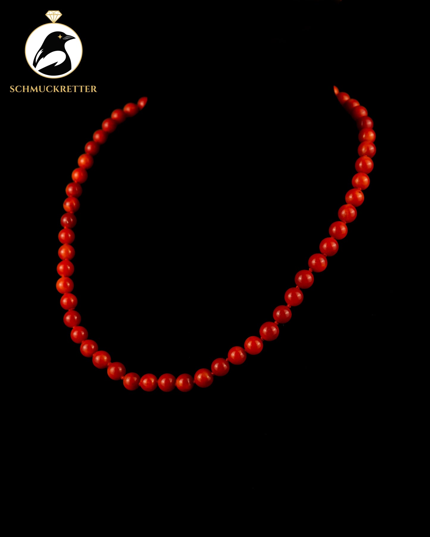 Rote Korallenkette mit 925 Silber Kugelverschluss + Armband