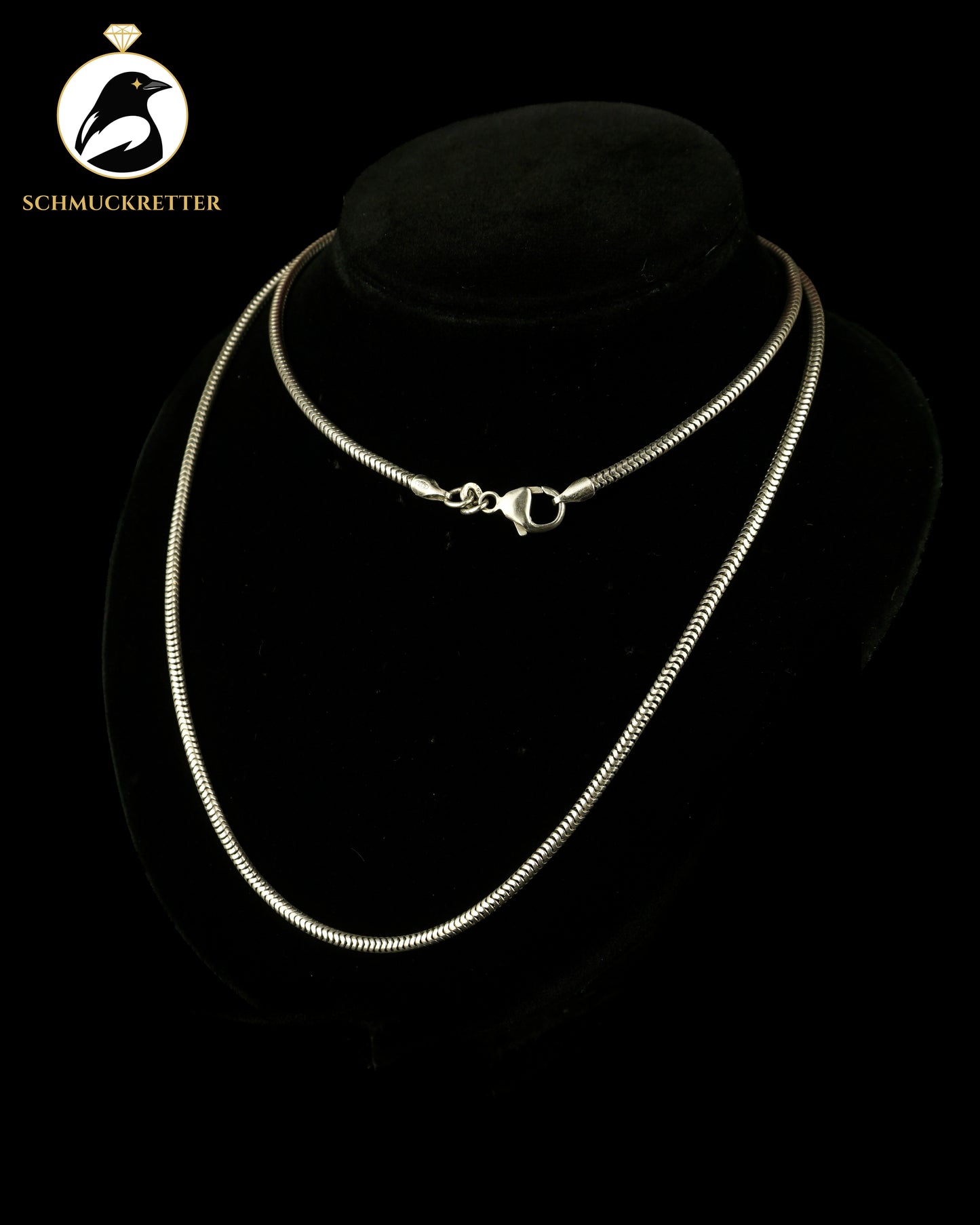 Lange Schlangenkette aus 925 Silber, 69,5cm