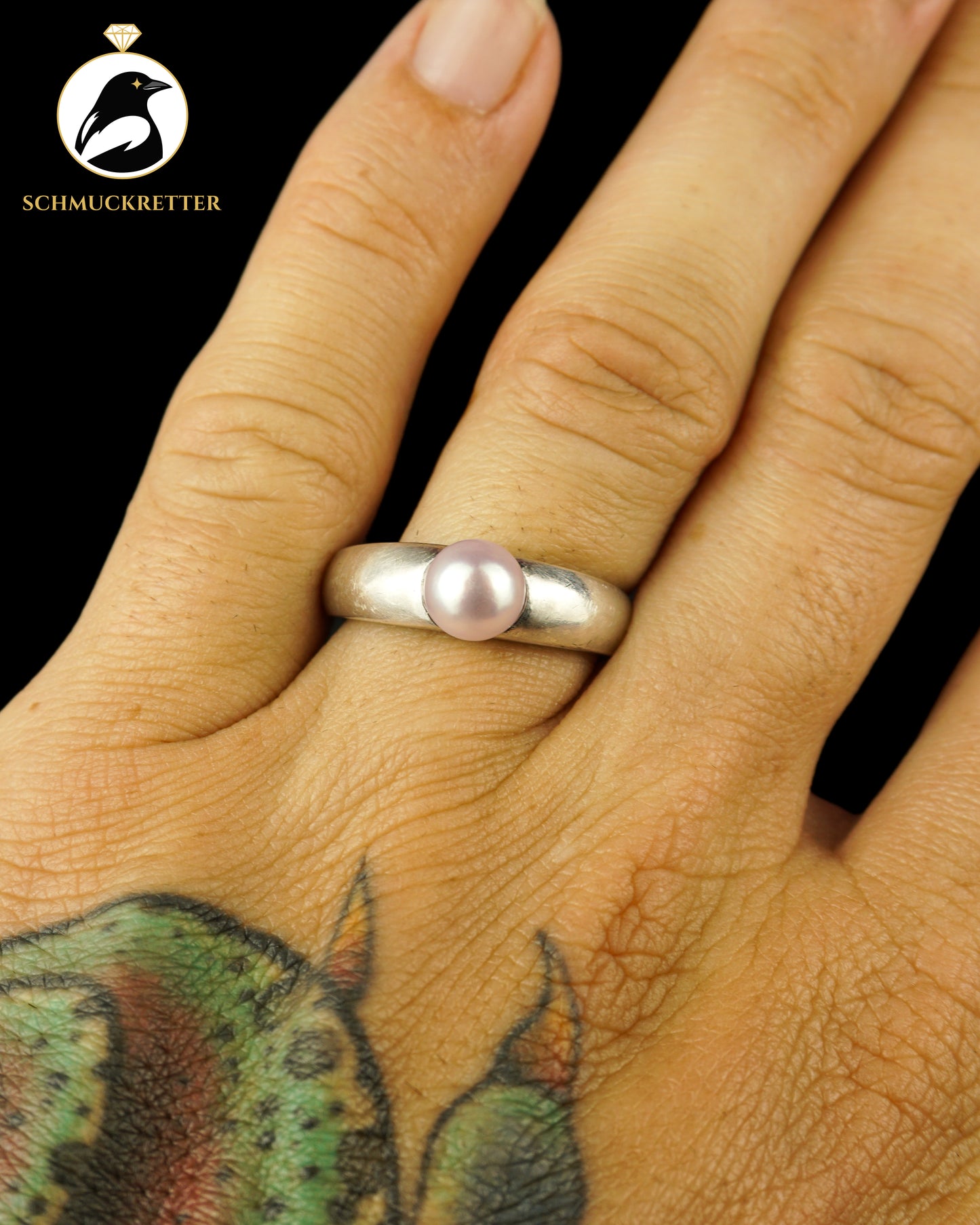 925 Silber Ring mit rosa Süßwasserperle, Gr. 60