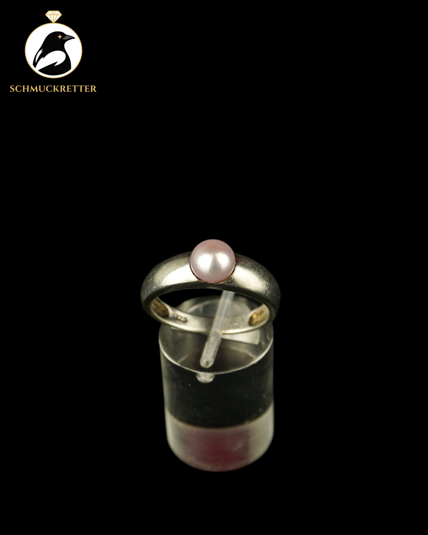 925 Silber Ring mit rosa Süßwasserperle, Gr. 60