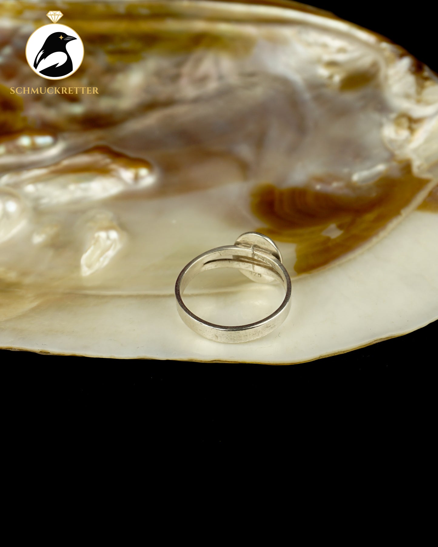 925 Silber Ring mit Lapislazuli (rund), Gr. 57