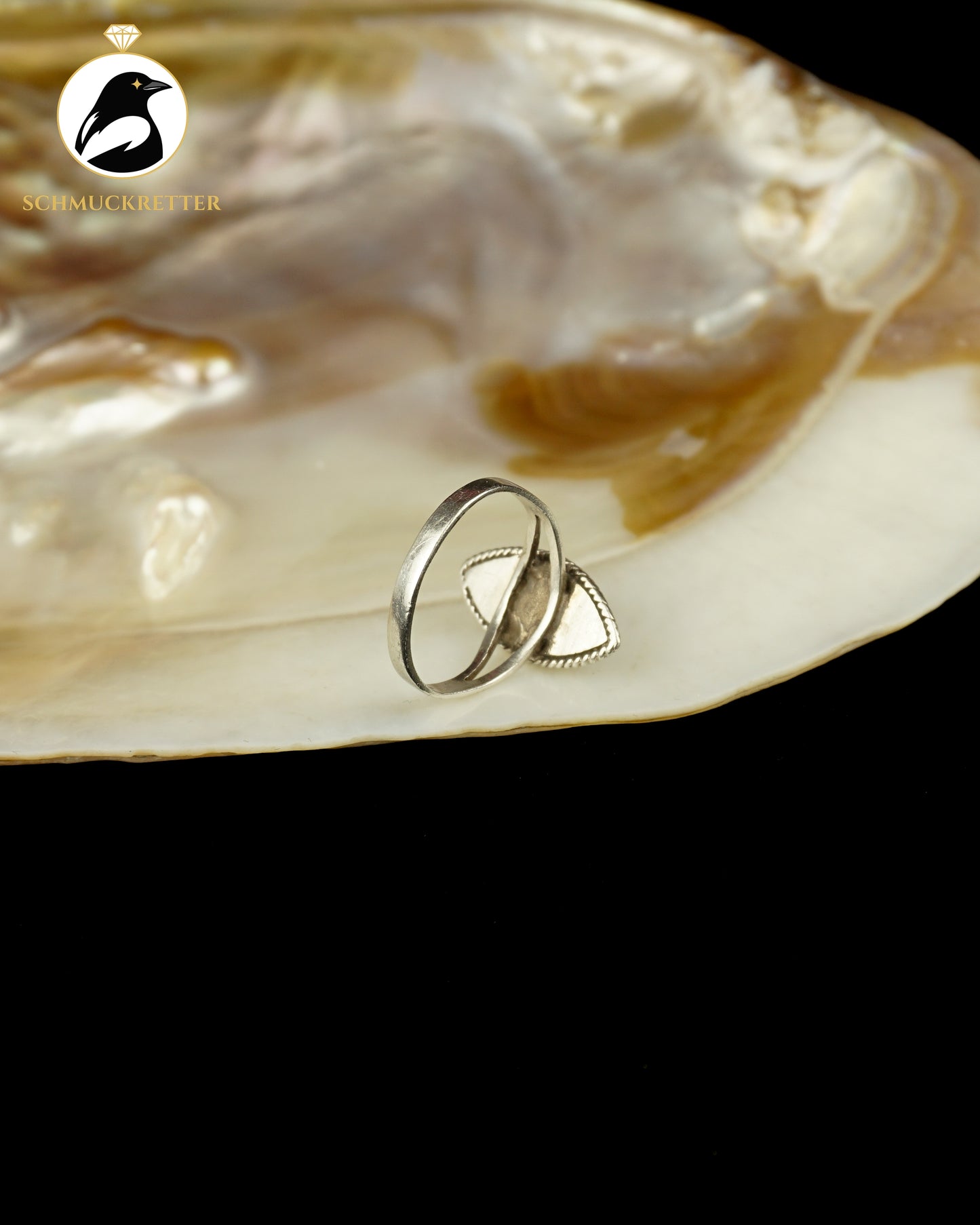 925 Silber Ring mit Lapislazuli, Gr. 50 (spitz)