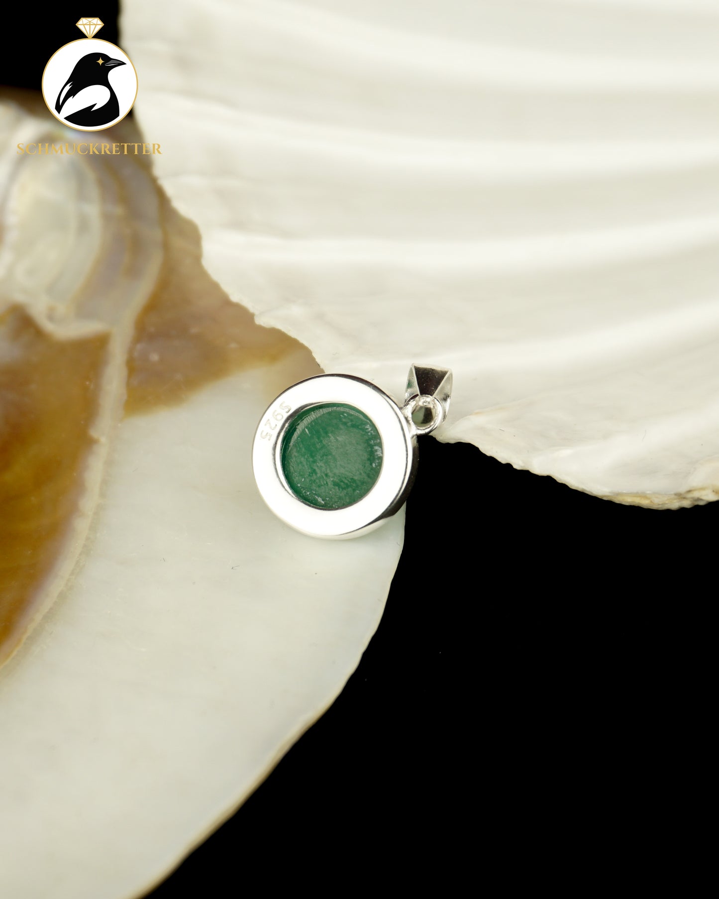 Grüner Onyx-Anhänger aus 925 Silber