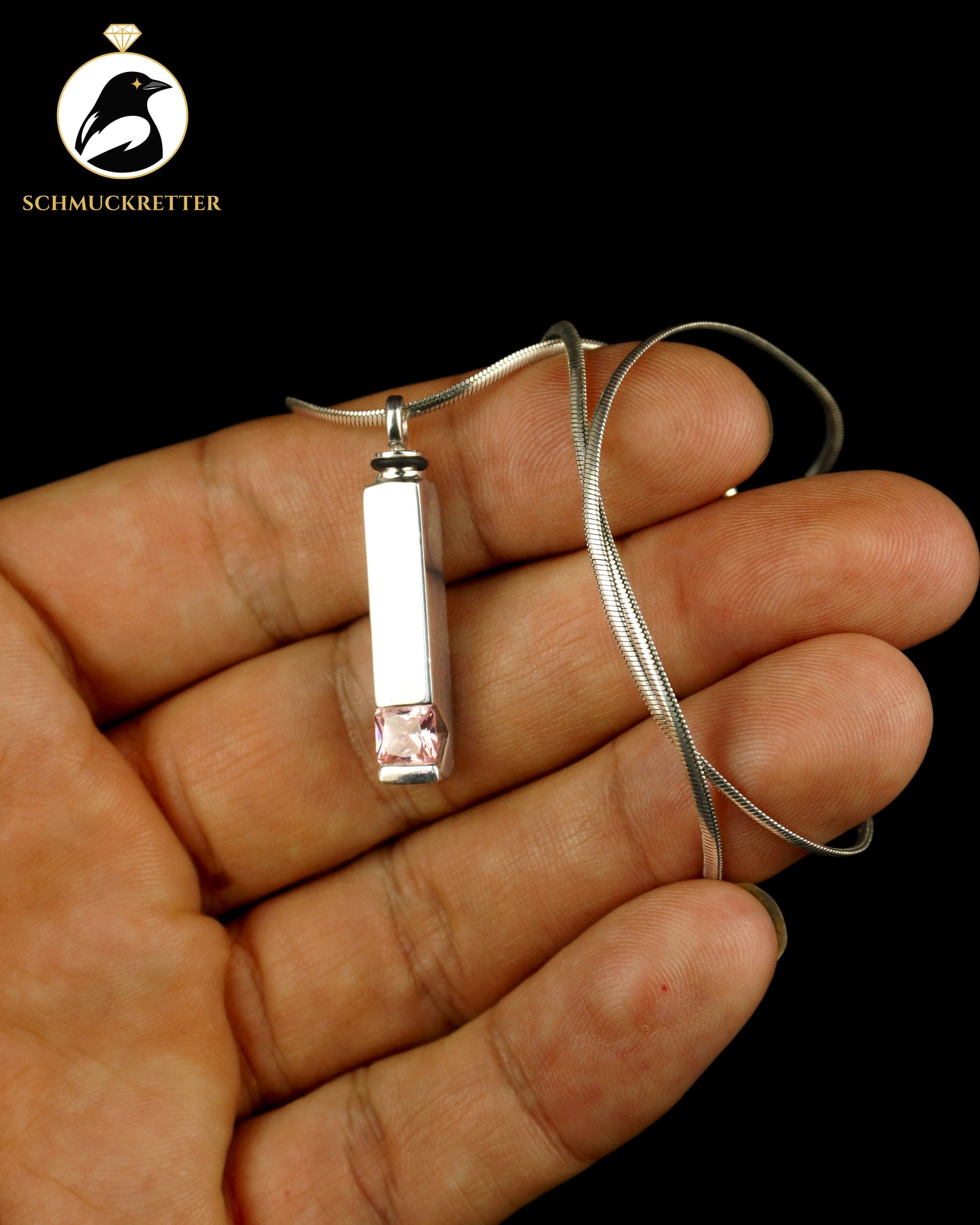 925 Silber Kette mit Geheimfach-Anhänger