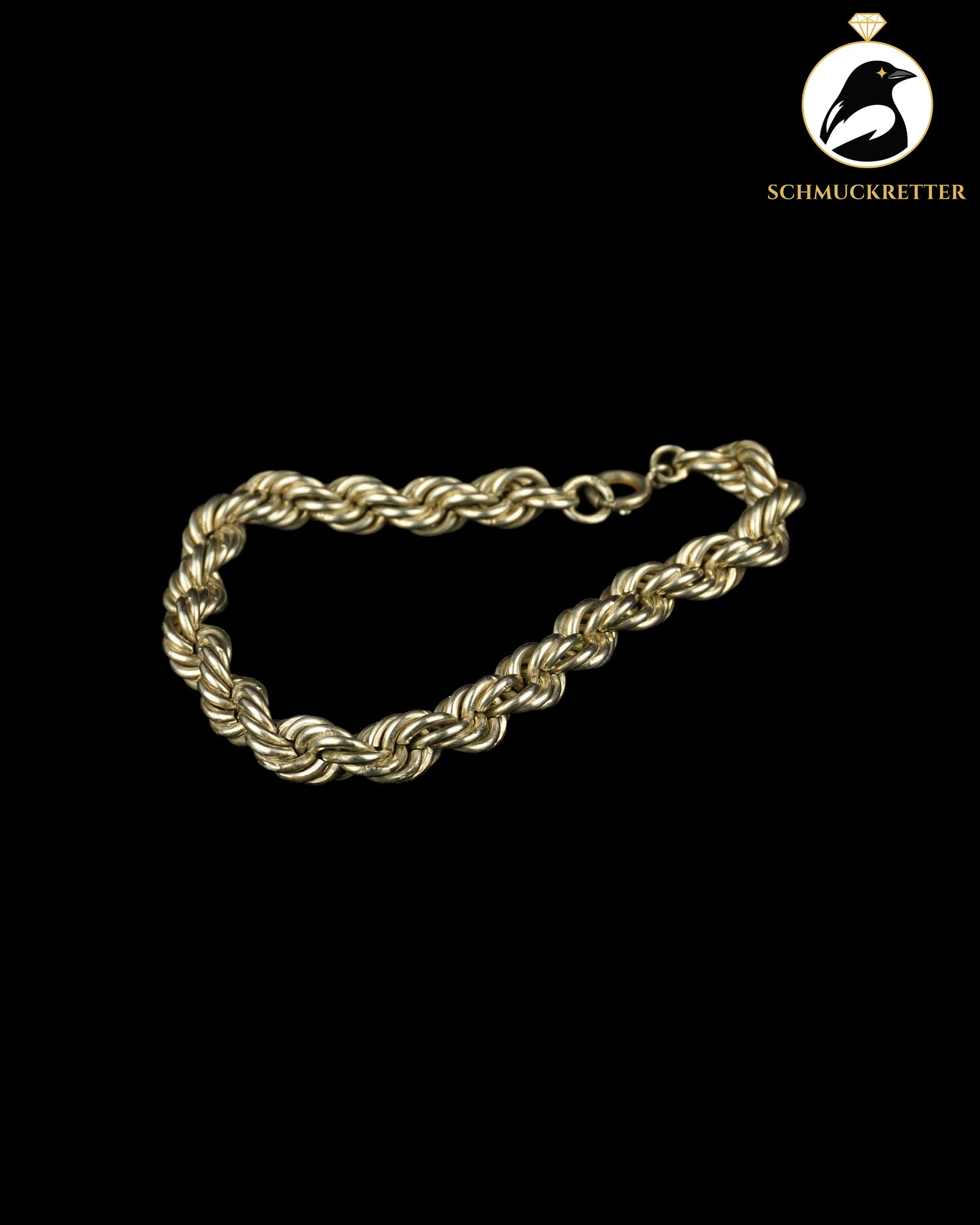 Kordelarmband aus 835 Silber, 19,5cm