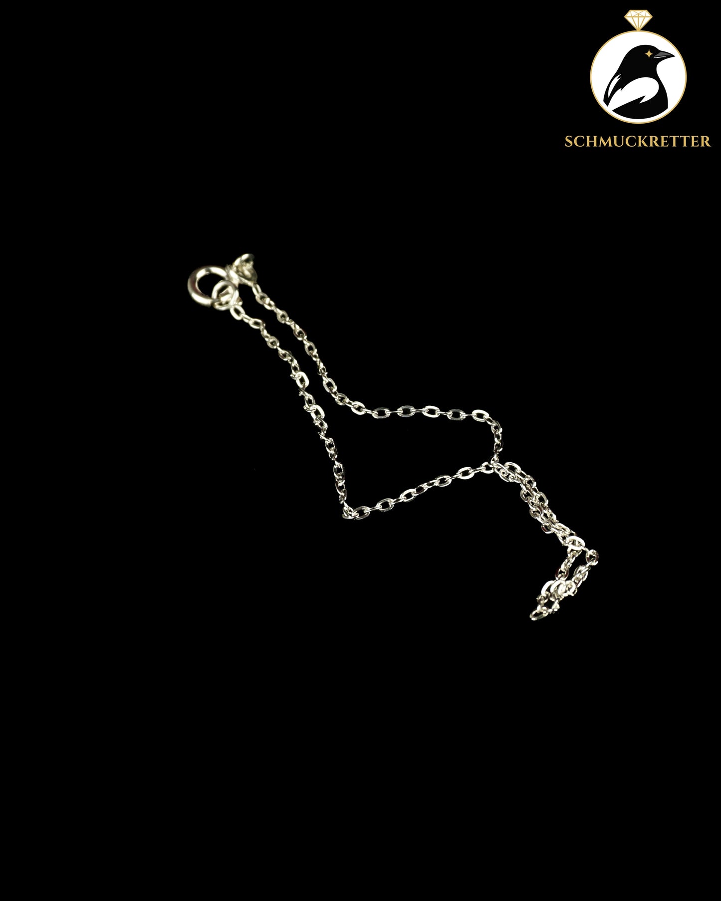 Rhodiniertes Ankerarmband aus 925 Silber, 19cm