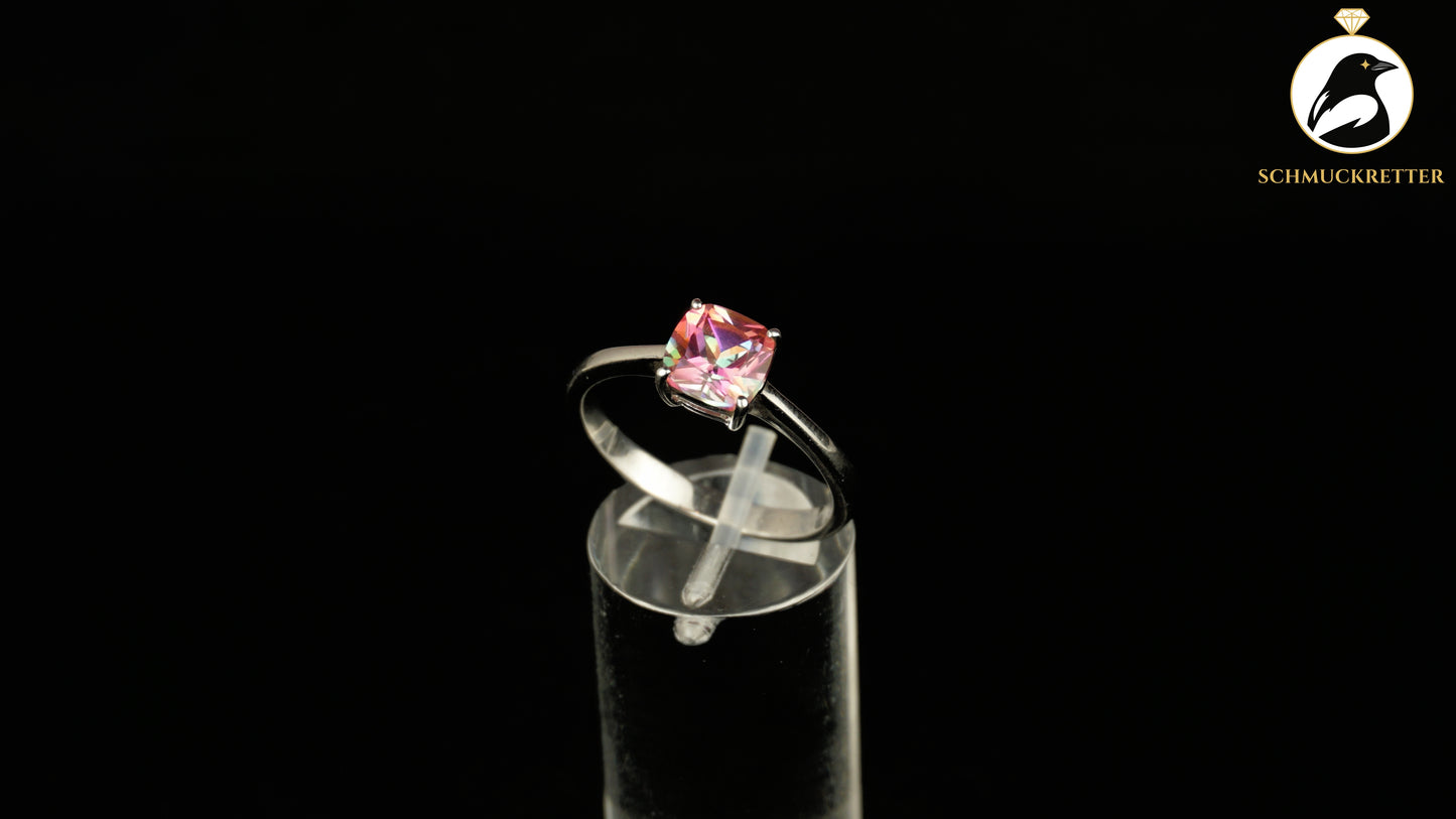 Ring aus 925 Silber mit Mystik-Topas - von Juwelo, Gr. 63, SALE