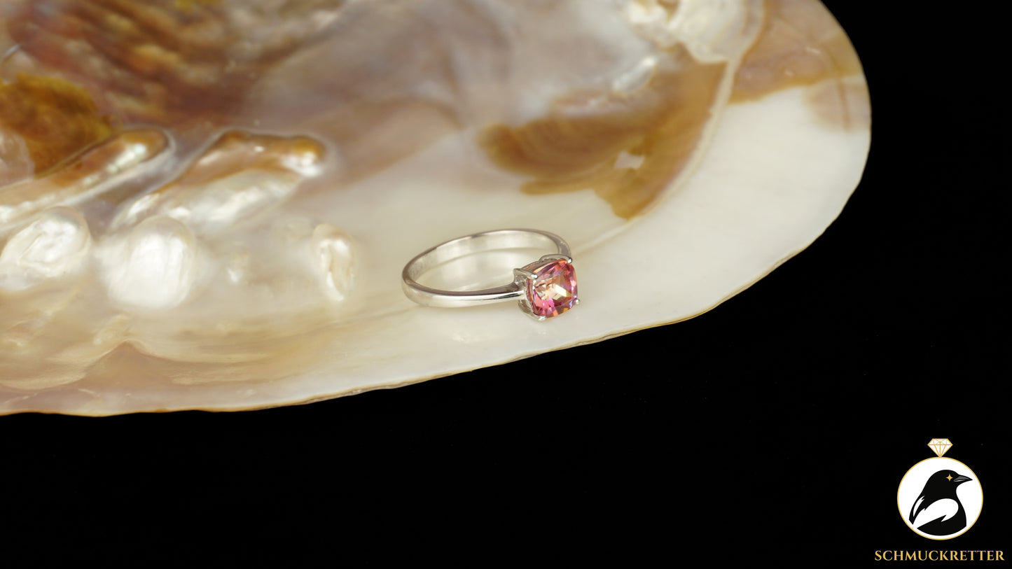 Ring aus 925 Silber mit Mystik-Topas - von Juwelo, Gr. 63, SALE
