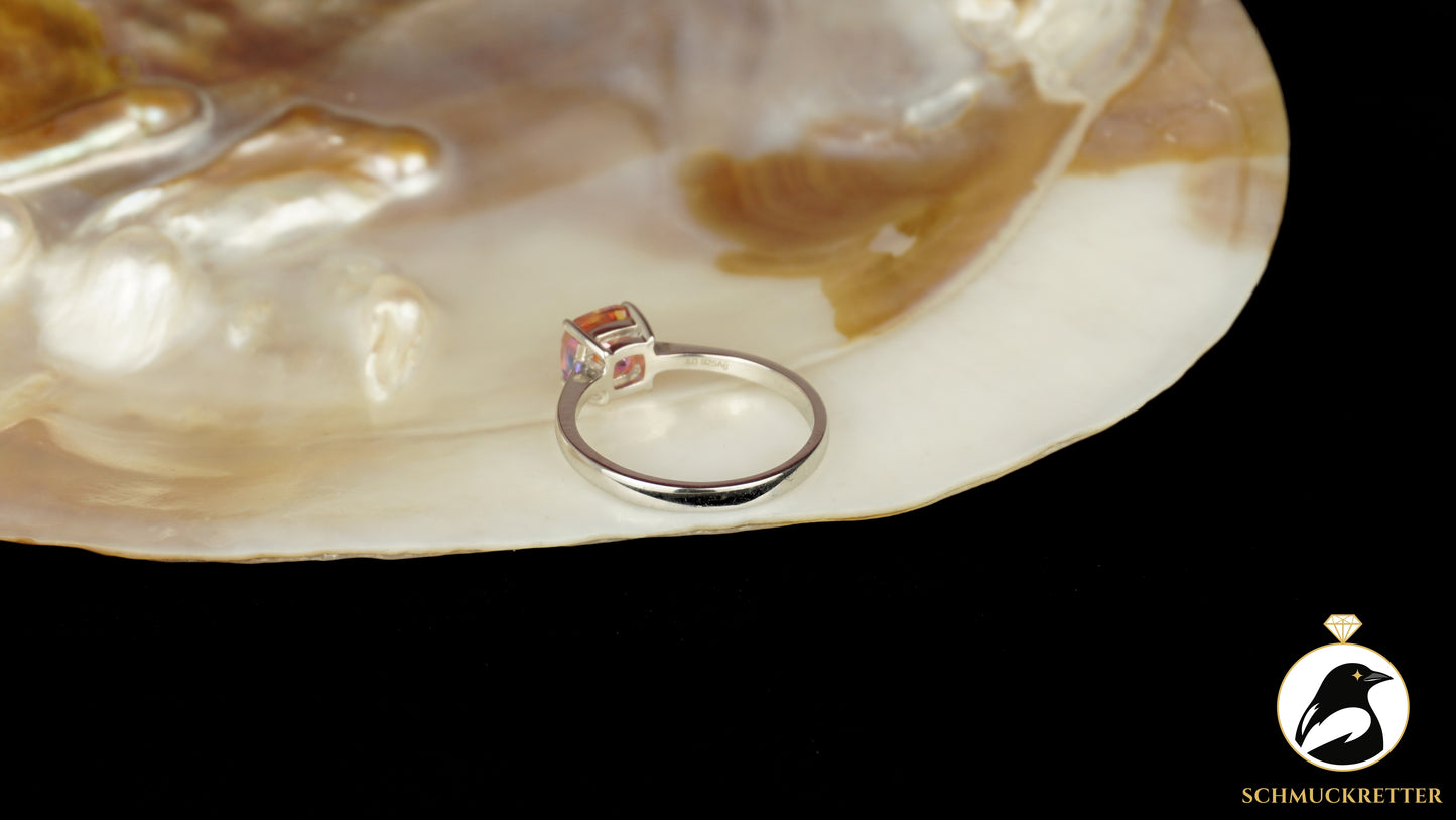 Ring aus 925 Silber mit Mystik-Topas - von Juwelo, Gr. 63, SALE