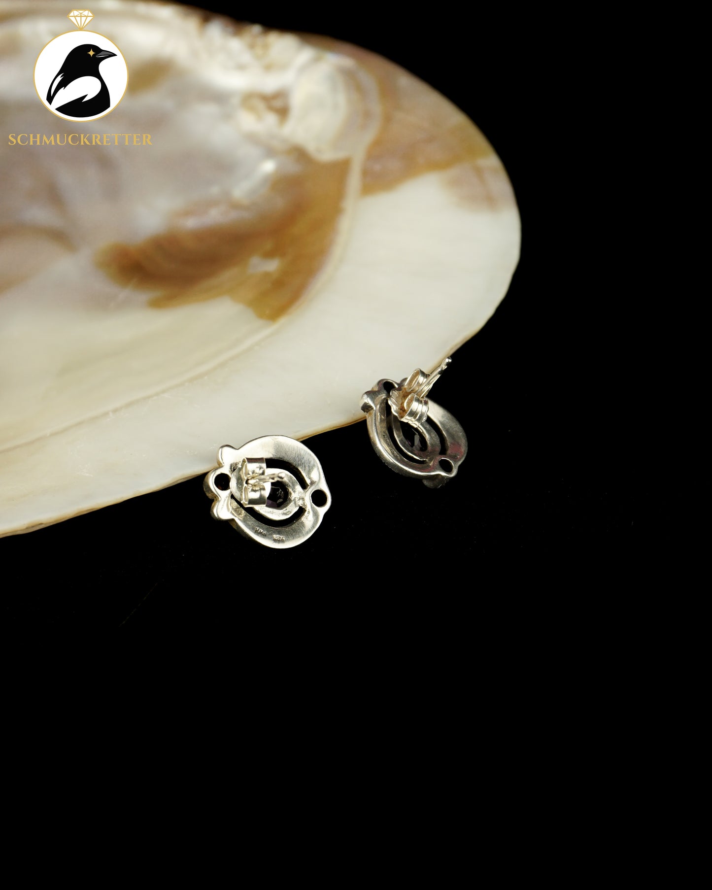 Amethyst Ohrstecker mit Markasiten - gefasst in 925 Silber